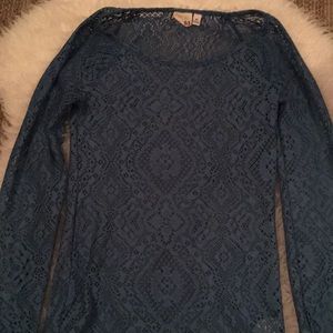 Lace long sleeve shirt